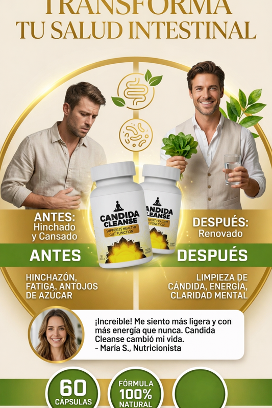 Candida Cleanse® Reducen antojos, hinchazón y fatiga