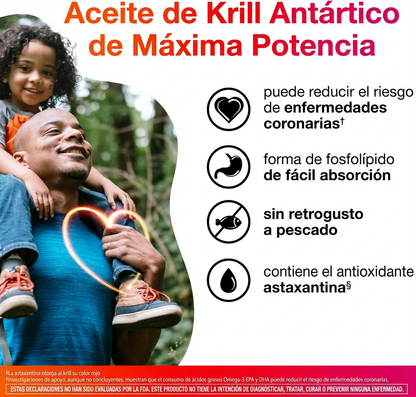 Omega-3 Krill Oil 500 mg – ayuda la retención de memoria y potencia sexual.
