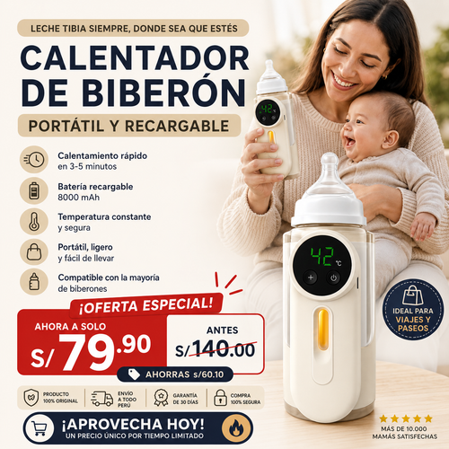Calentador de biberón portátil  🍼