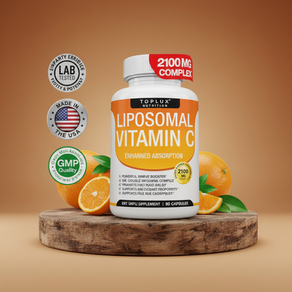 Vitamina C Liposomal  Nutrition 2100 mg – 90 Cápsulas, Refuerzo de Colágeno, Defensa Inmunológica, Antioxidante