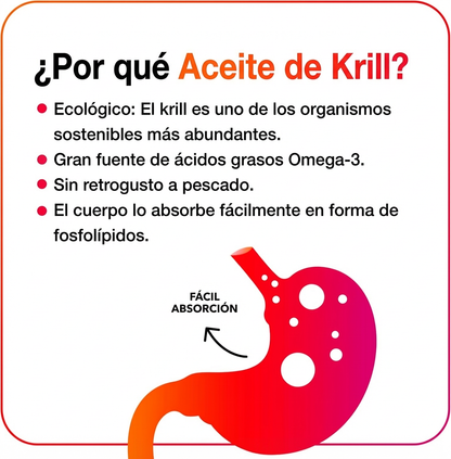 Omega-3 Krill Oil 500 mg – ayuda la retención de memoria y potencia sexual.
