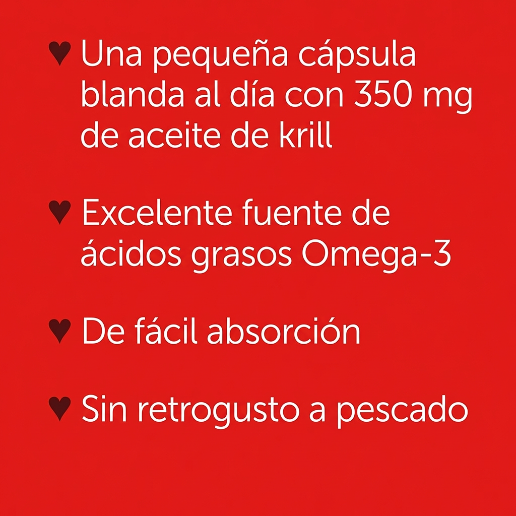 Omega-3 Krill Oil 500 mg – ayuda la retención de memoria y potencia sexual.