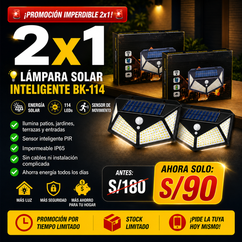 Lámpara Solar con Sensor de Movimiento: ilumina y protege tu hogar sin cables ni electricidad